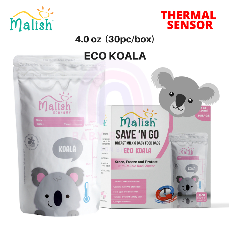 MALISH BREASTMILK STORAGE BAG Save N Go Double Ziplock Breast Milk