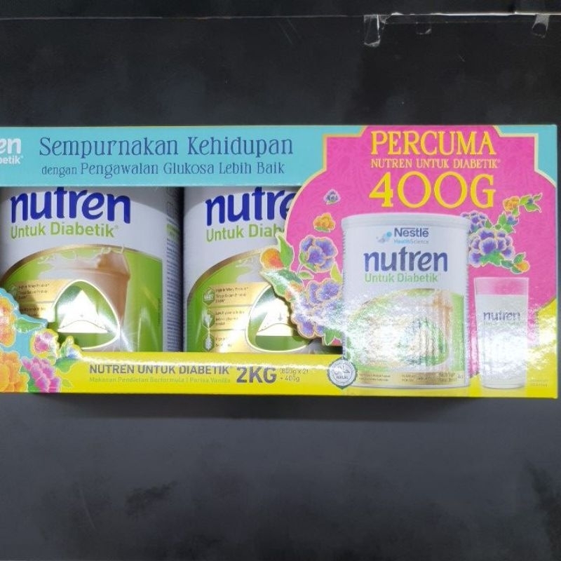 Nutren Diabetik 2x800g Foc 400g Vanilla Flavour Expiry Date 02 2024