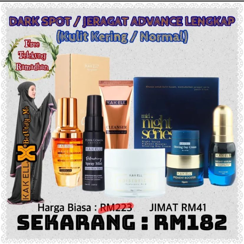 KAK ELL Set Dark Spot Jeragat Advance Kulit Kering FREE TELEKUNG