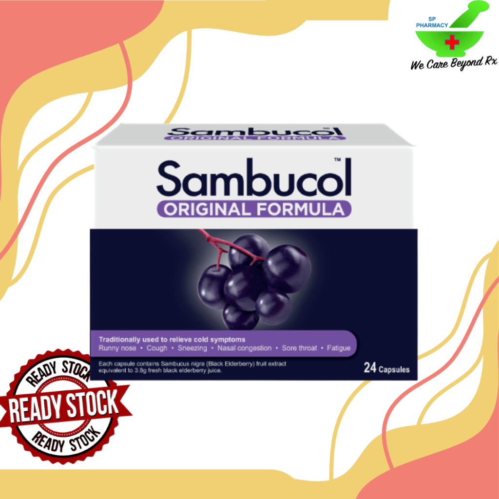 Sambucol Black Elderberry Original Formula Capsules S Shopee