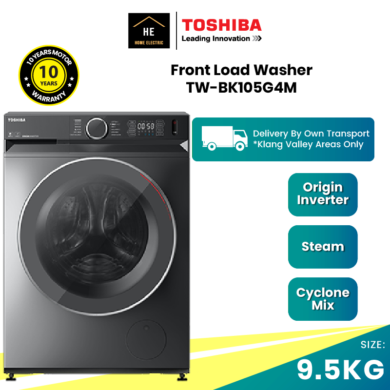 Toshiba Kg Inverter Front Load Washer Washing Machine Tw Bk G M