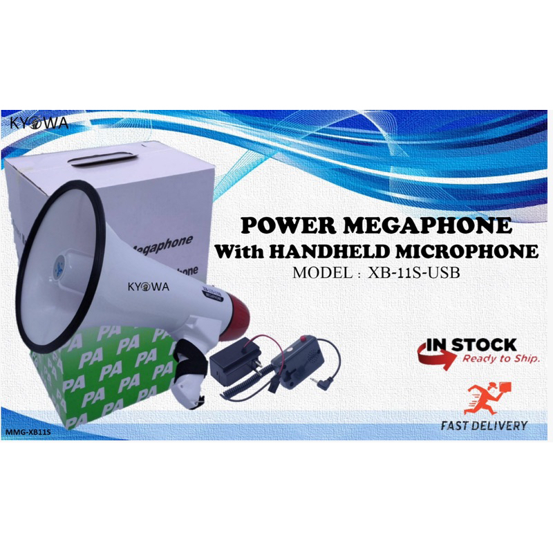 Rechargeable Megaphone Loud Hailer With Siren USB Record Function