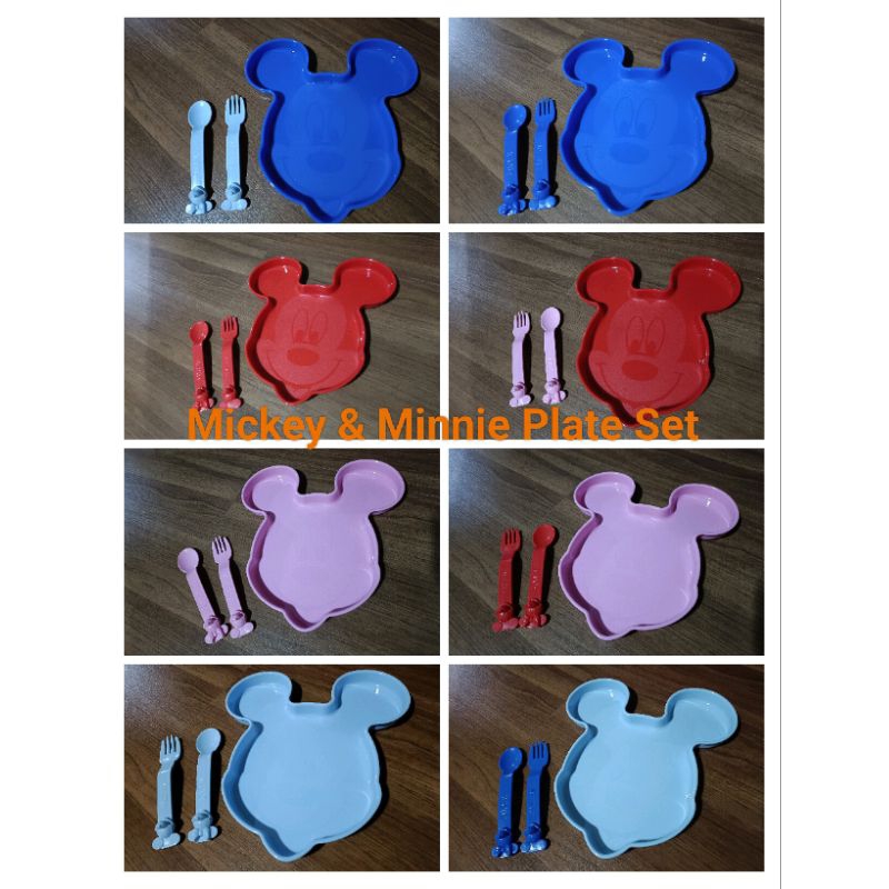 Tupperware Mickey Plates Set Shopee Malaysia