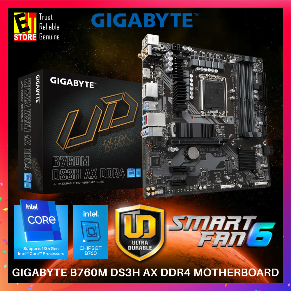 GIGABYTE B760M DS3H AX DDR4 Intel B760 Chipset Motherboard Shopee