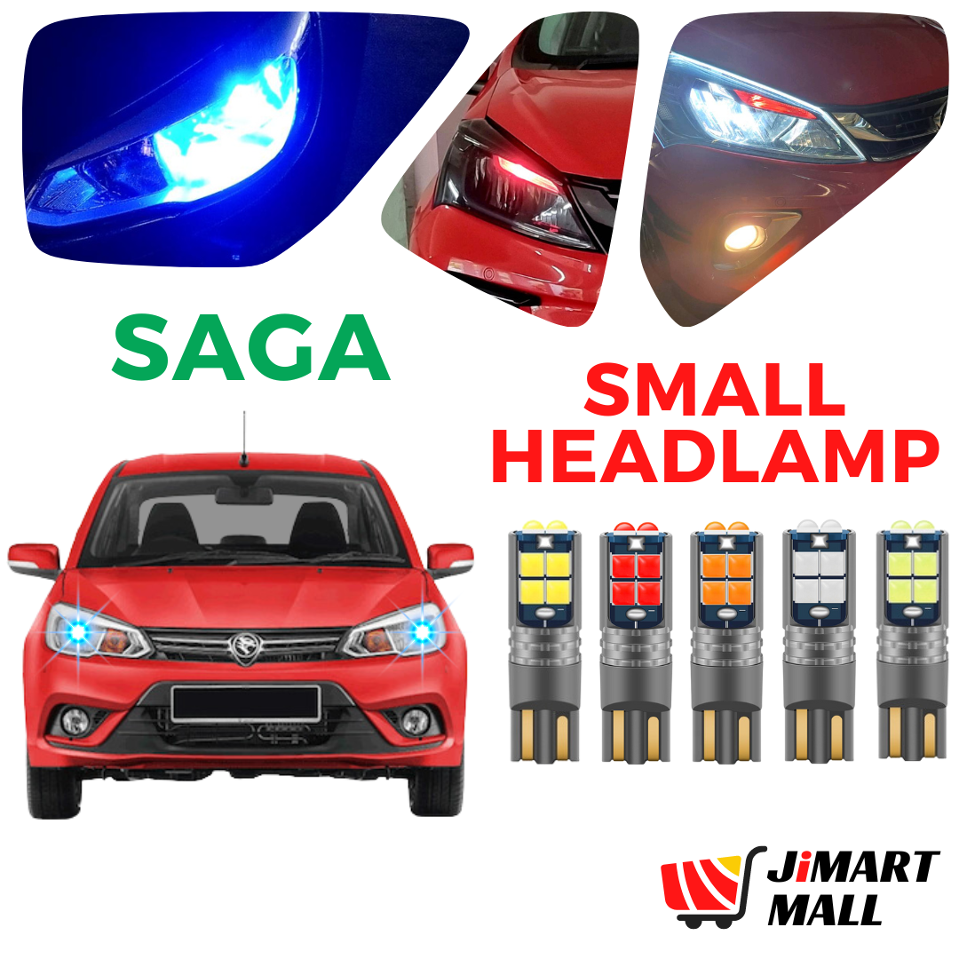 Proton Saga Small Headlamp Led Bulb Rgb Remote Head Lamp Light Lampu