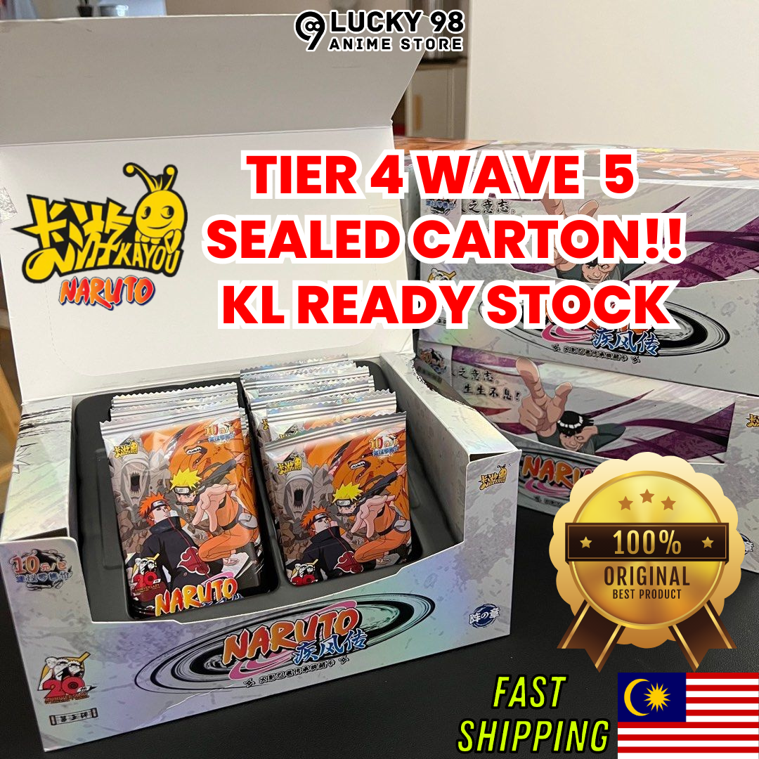 Kayou Naruto Box Original Card Tier 4 Wave 5 T4W5 Booster Carton Kad