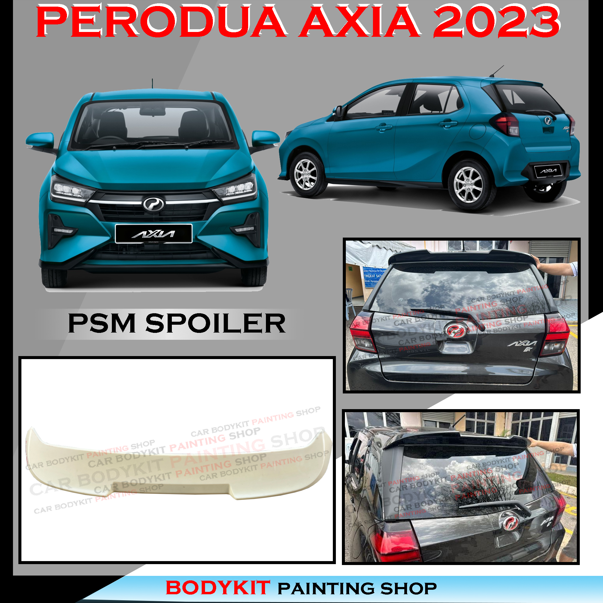 Perodua Axia Psm Style Spoiler Rear Trunk Spoiler Duckatail