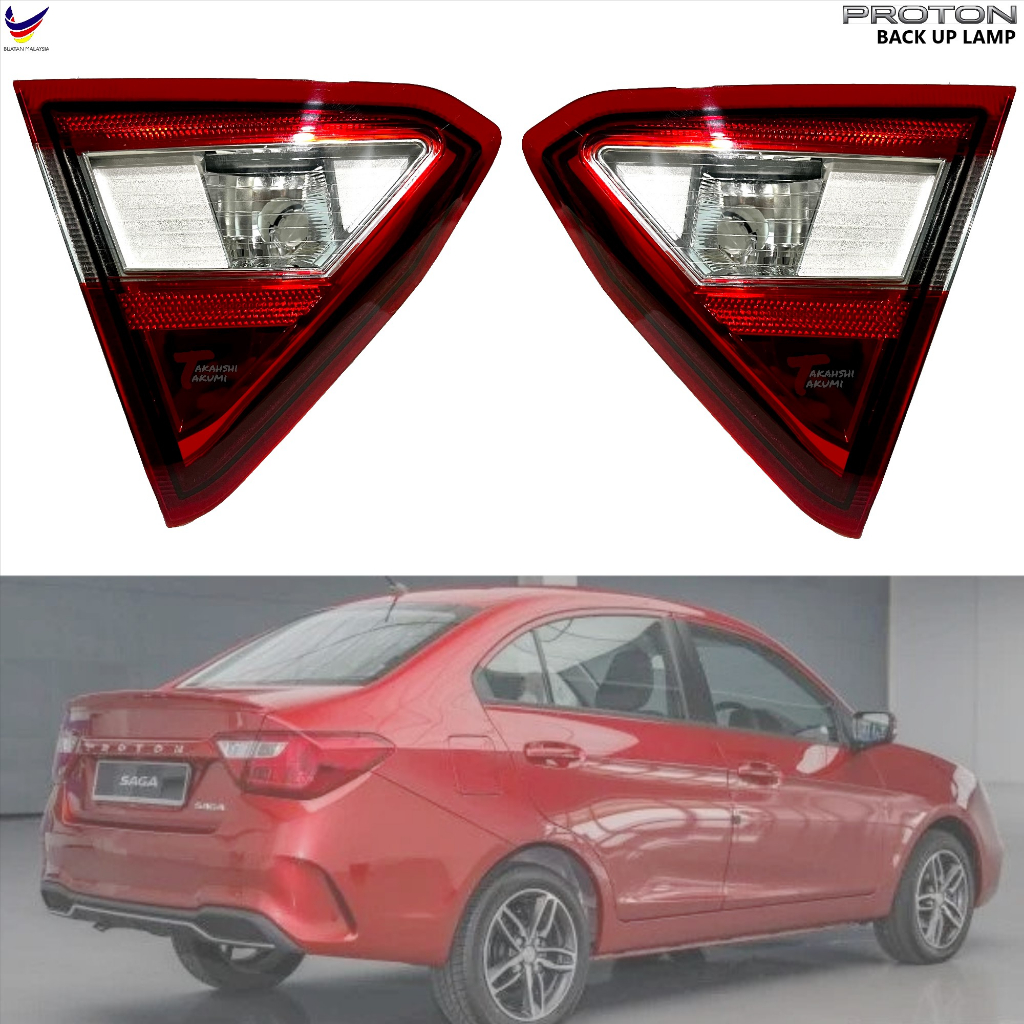 Proton Saga Vvt Mc Red Rear Tail Back Up Lamp Lights Lampu