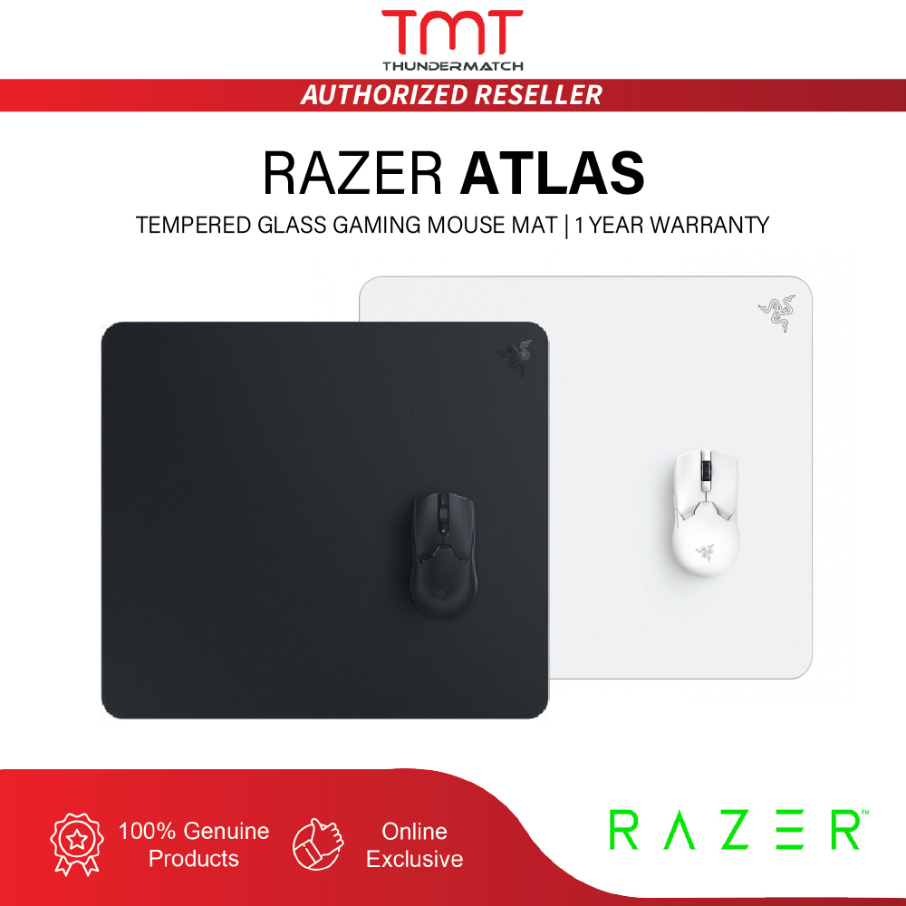 Razer Atlas Tempered Glass Gaming Mouse Mat Shopee Malaysia