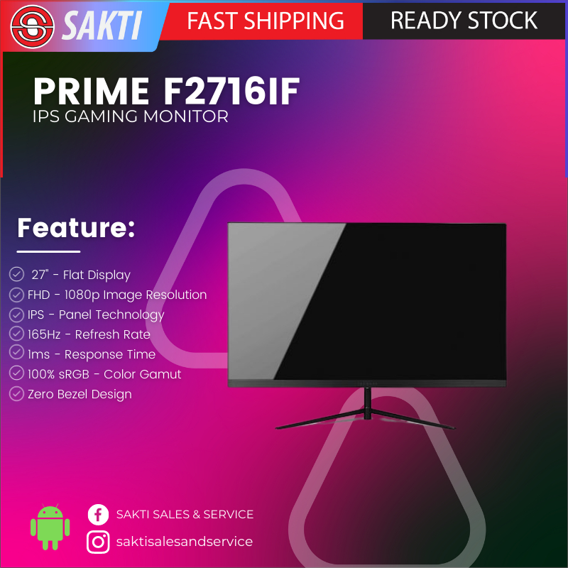 Tecware PRIME F2716IF 27 165Hz IPS Gaming Monitor Shopee Malaysia