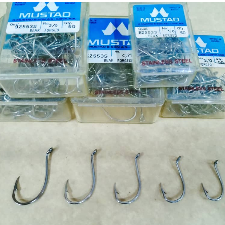 Mustad 92553S Stainless Steel Beak Hook Clear Stock Shopee Malaysia