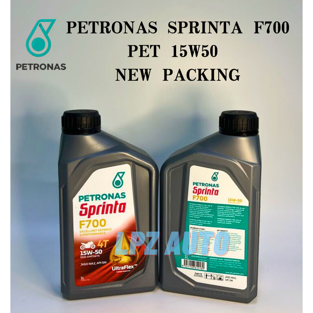 PETRONAS Sprinta F700 4T Motor Engine Oil 15W50 SN Semi Synthetic