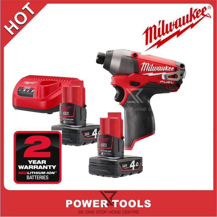 MILWAUKEE M12 Cordless HEX IMPACT DRIVER FUEL GEN II M12 FID 402C