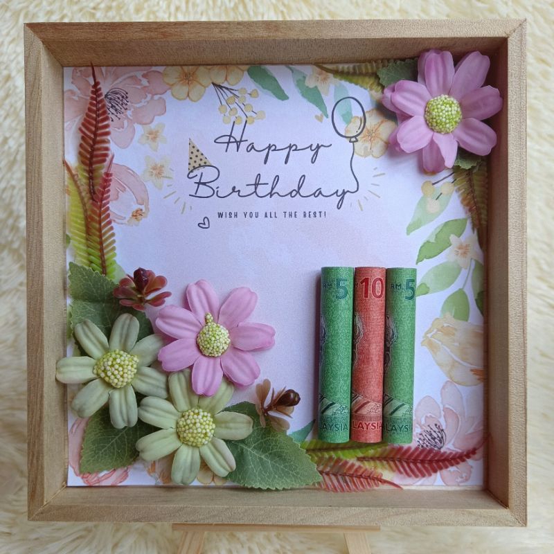 READY STOCKGUBAHAN FRAME DUIT HANTARAN MURAH BAJET BUNGA CANTIK