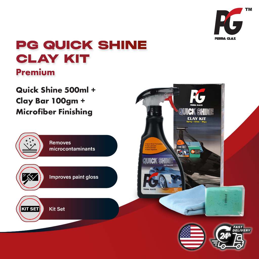 Pg Quick Shine Clay Kit Quick Shine Ml Clay Bar Gm