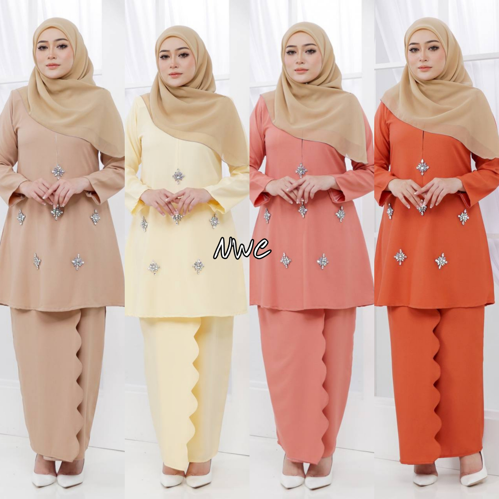 KURUNG RIAU SCALLOP DIAMOND I RIAU DIAMOND I NUDE BRICK LIGHT YELLOW