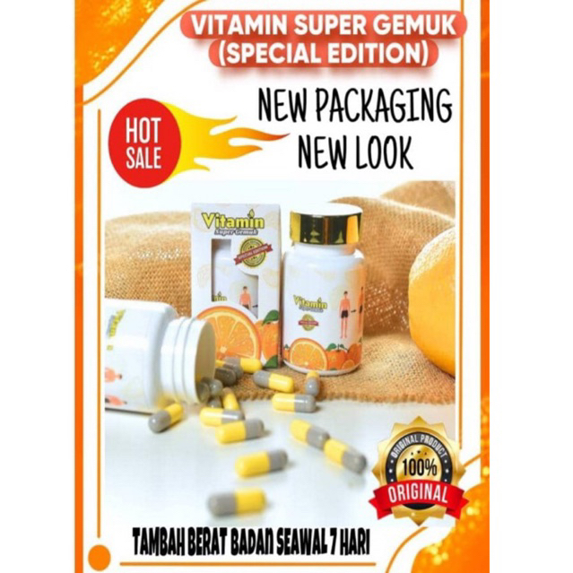 Hot SalesVitamin Super Gemuk Original HQ Weight Gain Lulus Labtest