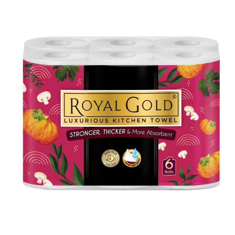 Royal Gold Kitchen Towel 2ply X6 Rolls Shopee Malaysia