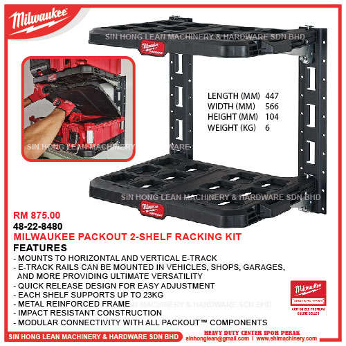 MILWAUKEE PACKOUT 2 Shelf Racking Kit 48 22 8480 Shopee Malaysia