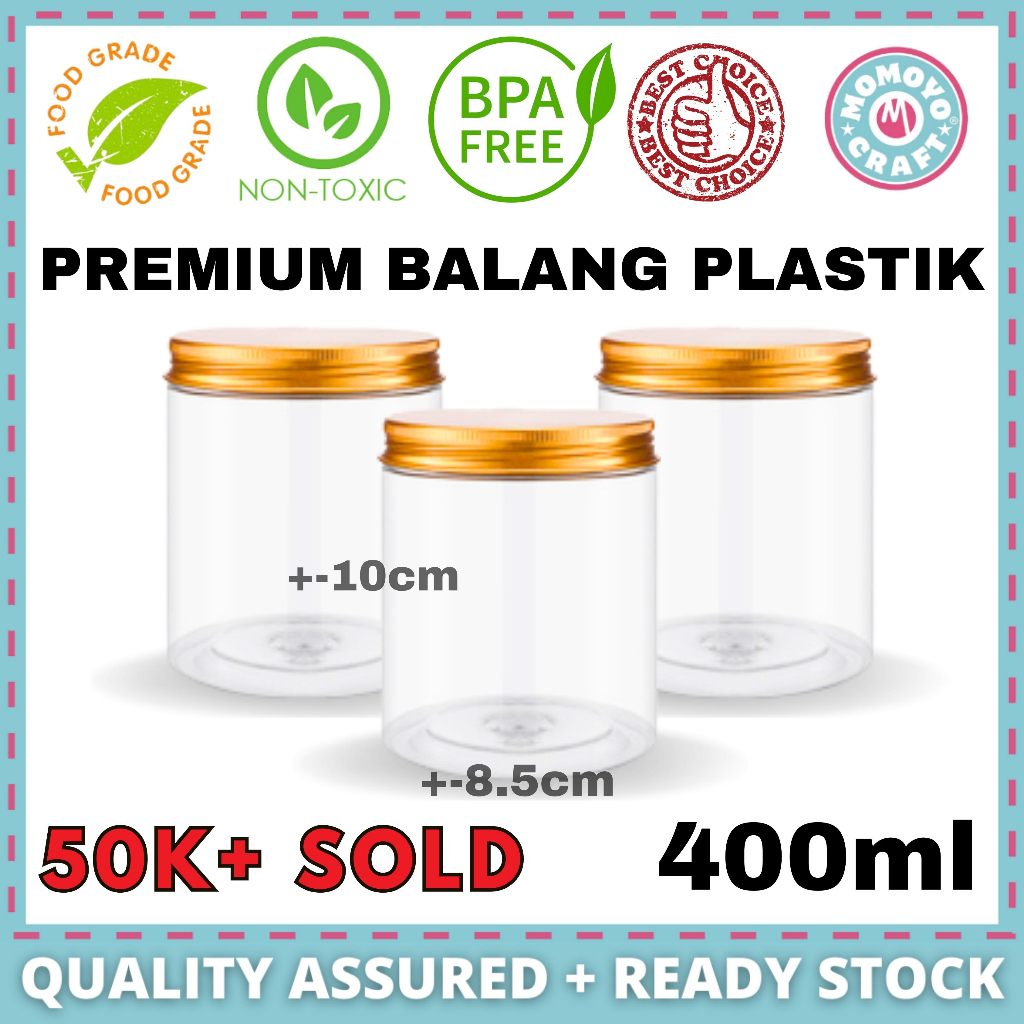 Momoyocraft Balang Plastik Plastic Jar Balang Kuih Balang Kuih Raya