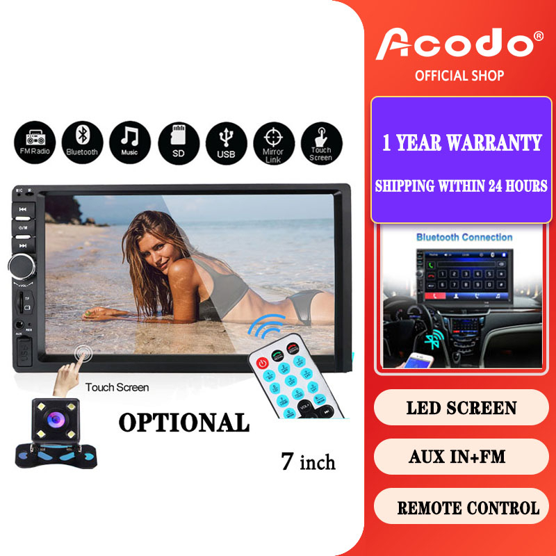 ACODO Car MP5 Player 7 Car Stereo With HD Touch Screen Double 2 DIN