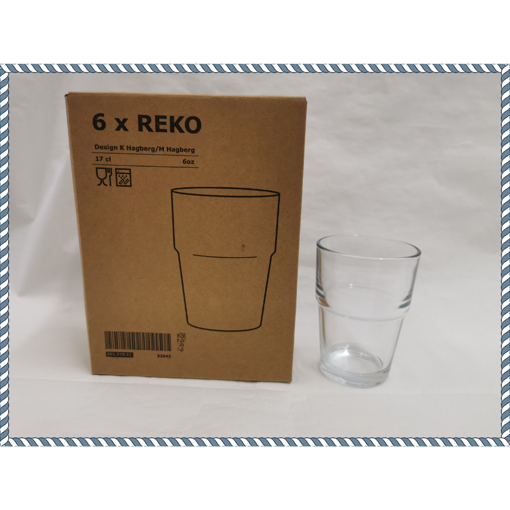 IKEA Reko Glass 6oz IKEA Clear Glass 17cl Water Glass Water 6 Pcs Per