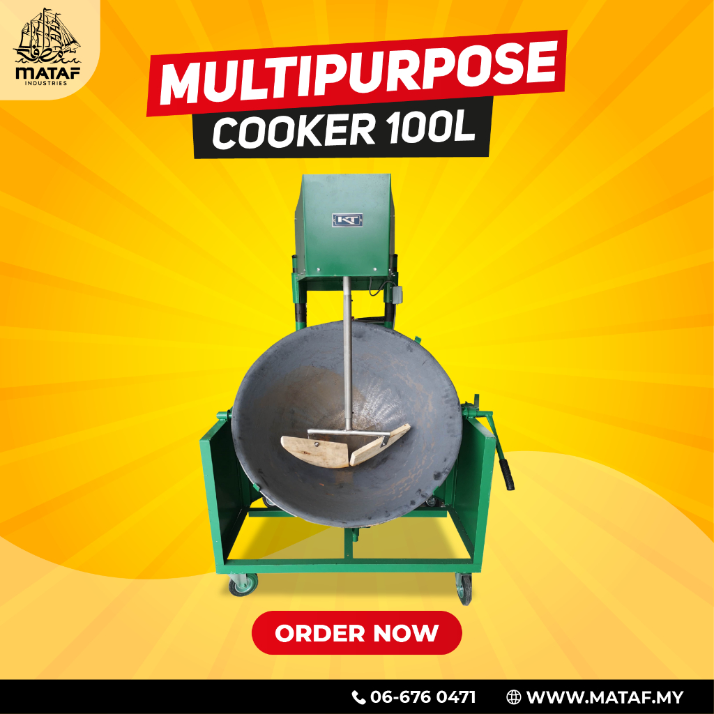 MATAF Mesin Pengacau Dodol Multi Purpose Cooker Kawah Cast Iron