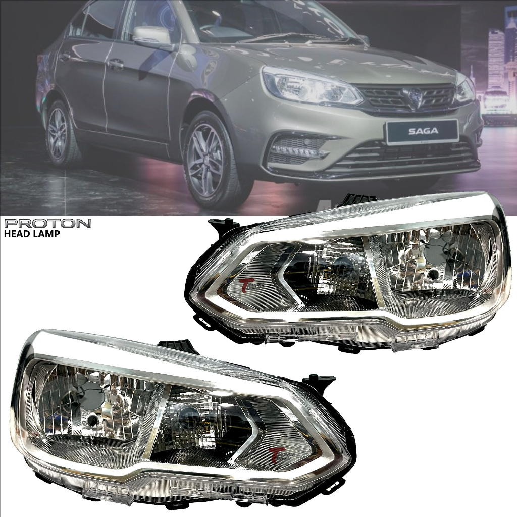 Proton Saga Third Generation Vvt Mc Front Head Lamp Light Lampu