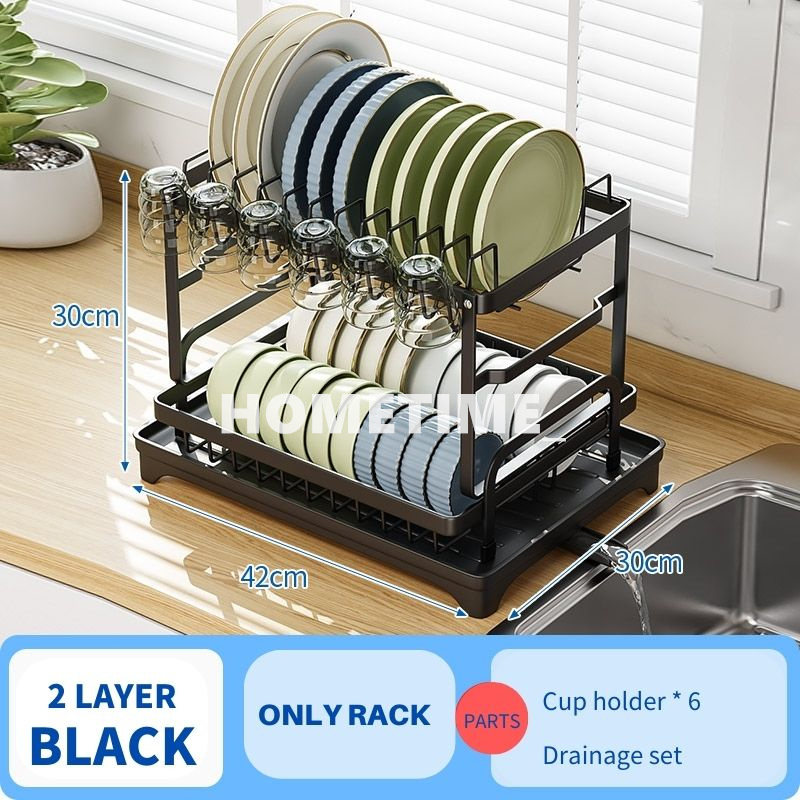 Rak Pinggan Mangkuk Kitchen Organizer Storage Rack Rak Pinggan Sinki