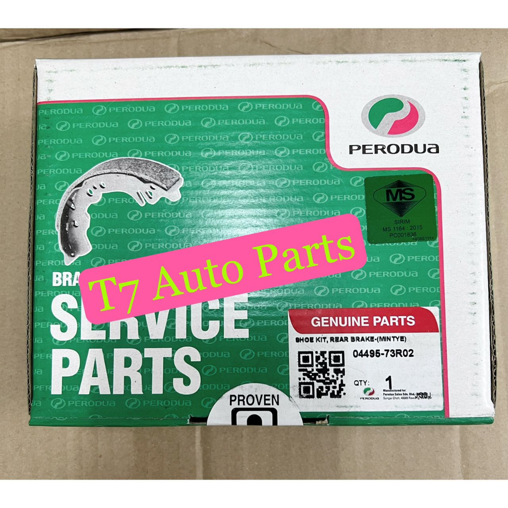 Original Perodua Myvi Lagi Best Axia Bezza Rear Brake Shoe Set