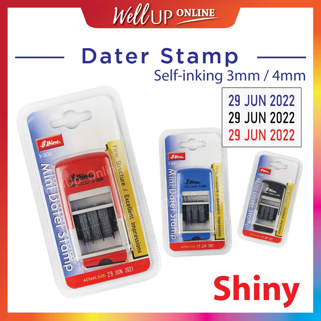 Shiny Mini Dater Stamp S S Date Chop Self Inking Stamp