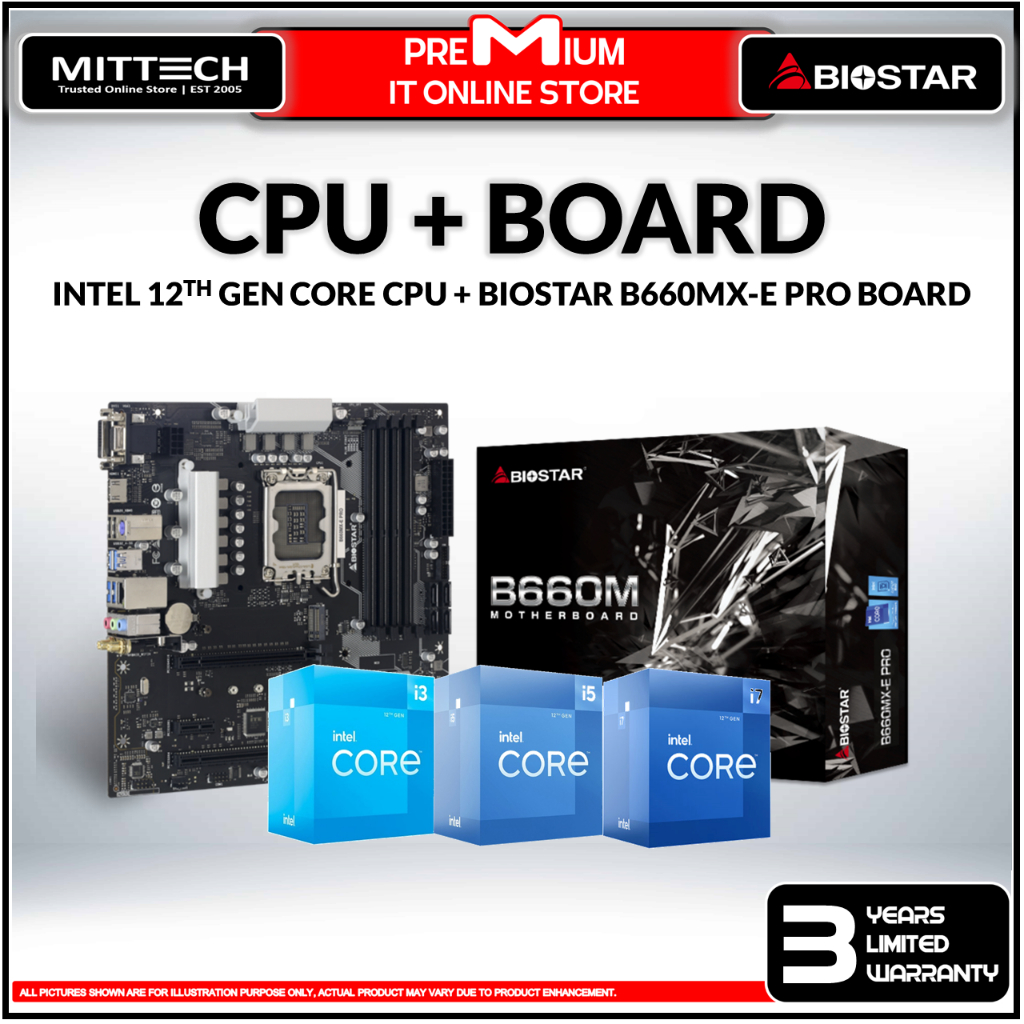 Intel 12th Gen Core Processor Biostar B660MX E PRO LGA1700