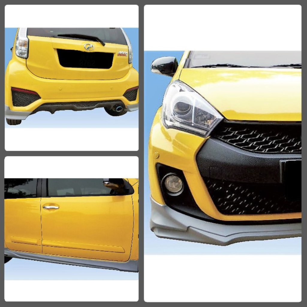 Perodua Myvi 2nd Generation 2015 SE Skirting Body Kit PU Ready Stock