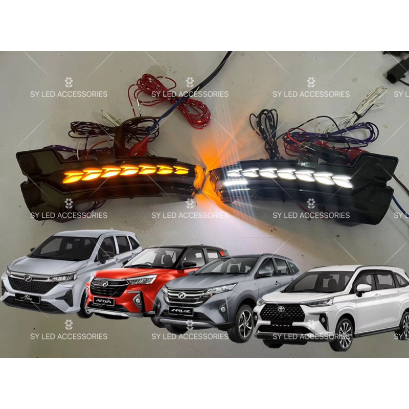 Perodua Ativa Aruz Alza Veloz Side Mirror Led Drl Daytime Running Light