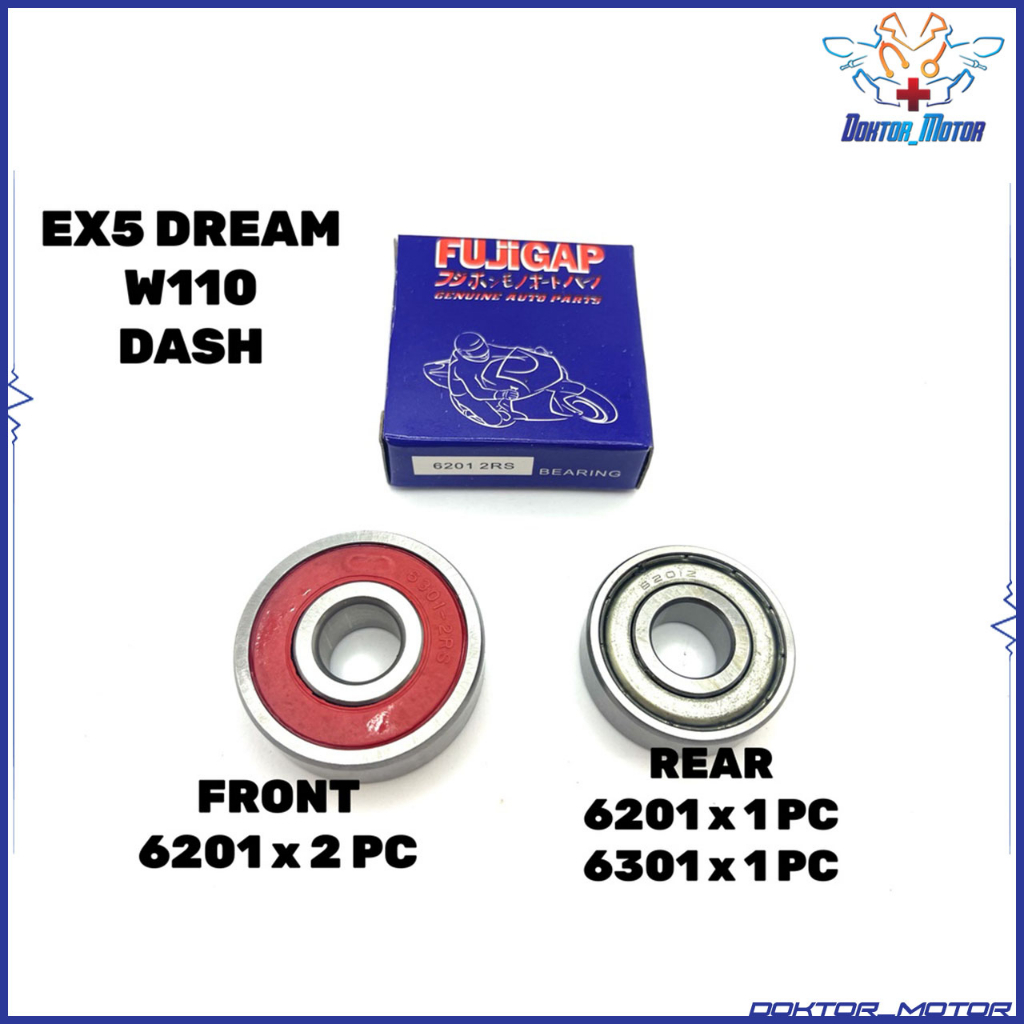 Bearing Tayar Dream Dash W W Depan Belakang Front Rear Full Set