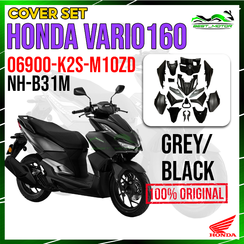 100 ORIGINAL HONDA VARIO160 VARIO 160 COVERSET COVER SET GREY