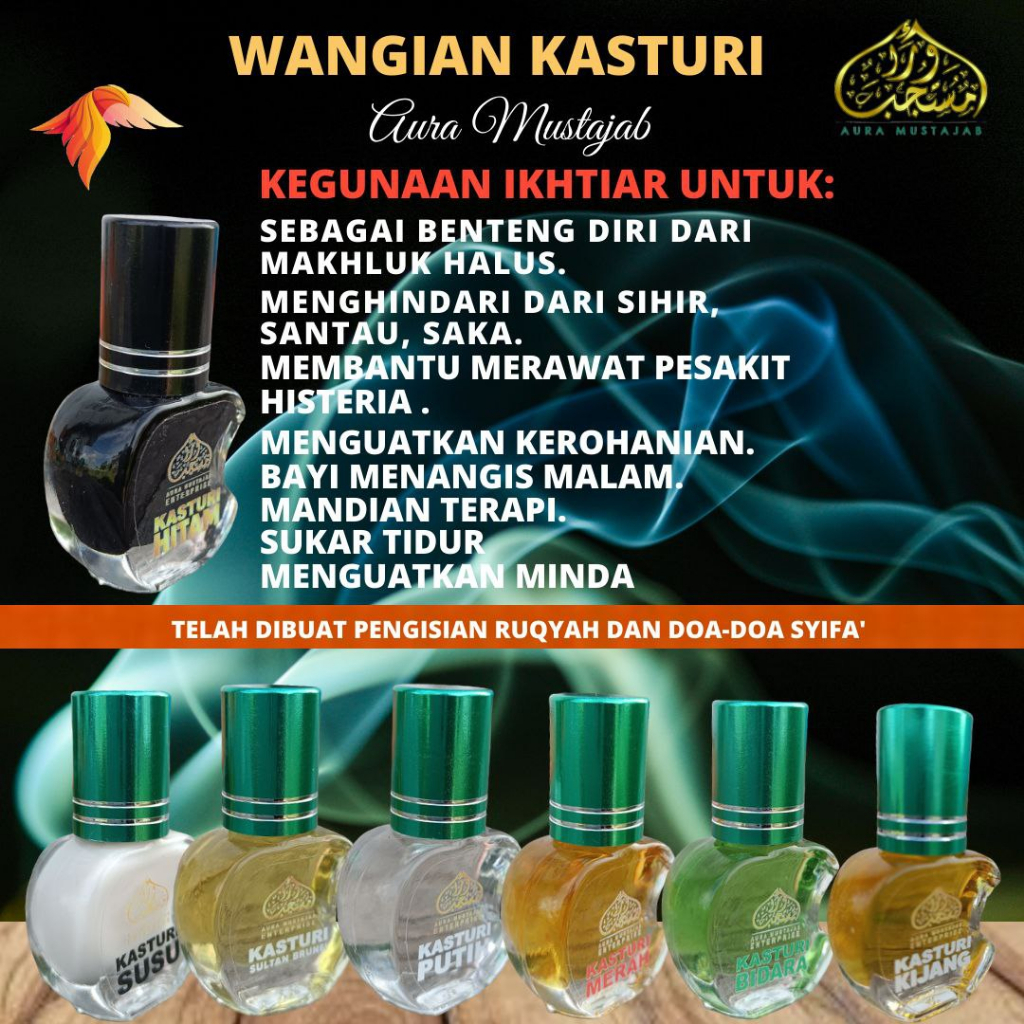 Minyak 1001 Penawar Mata Aura Cream Aura Mist Mandian Bidara Kasturi