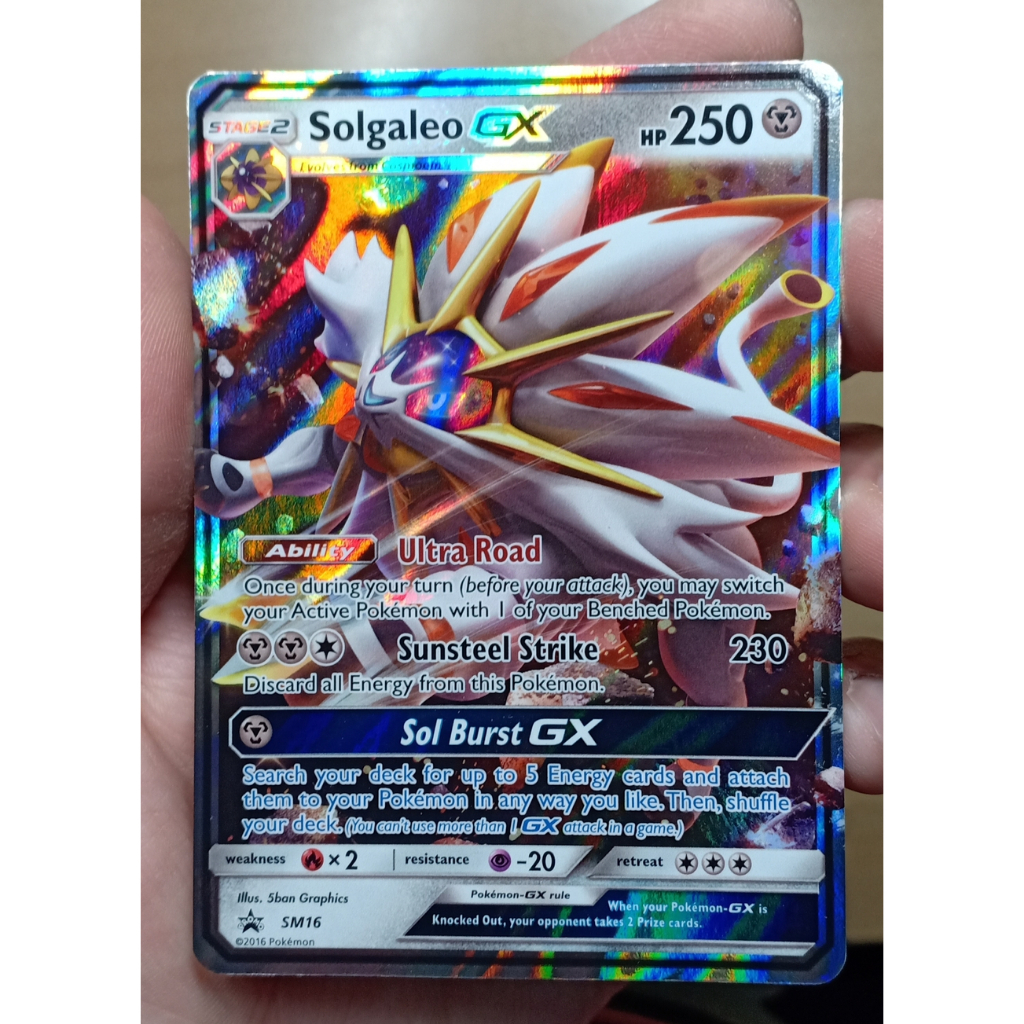 Pokemon TCG Grade B Solgaleo GX SM16 Ultra Rare Promo Shopee