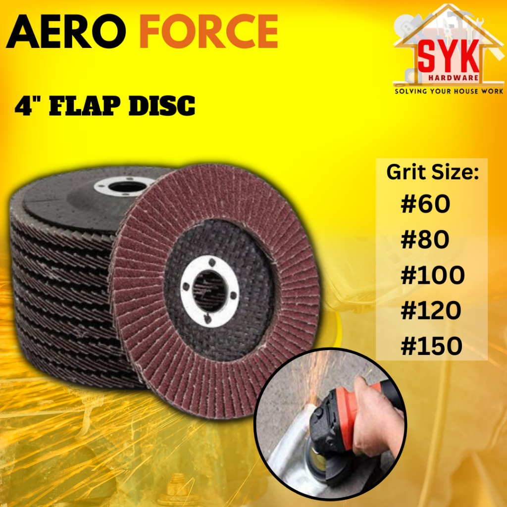 SYK AeroForce 4 Inch Flap Disc Stainless Steel Wood Angle Grinder