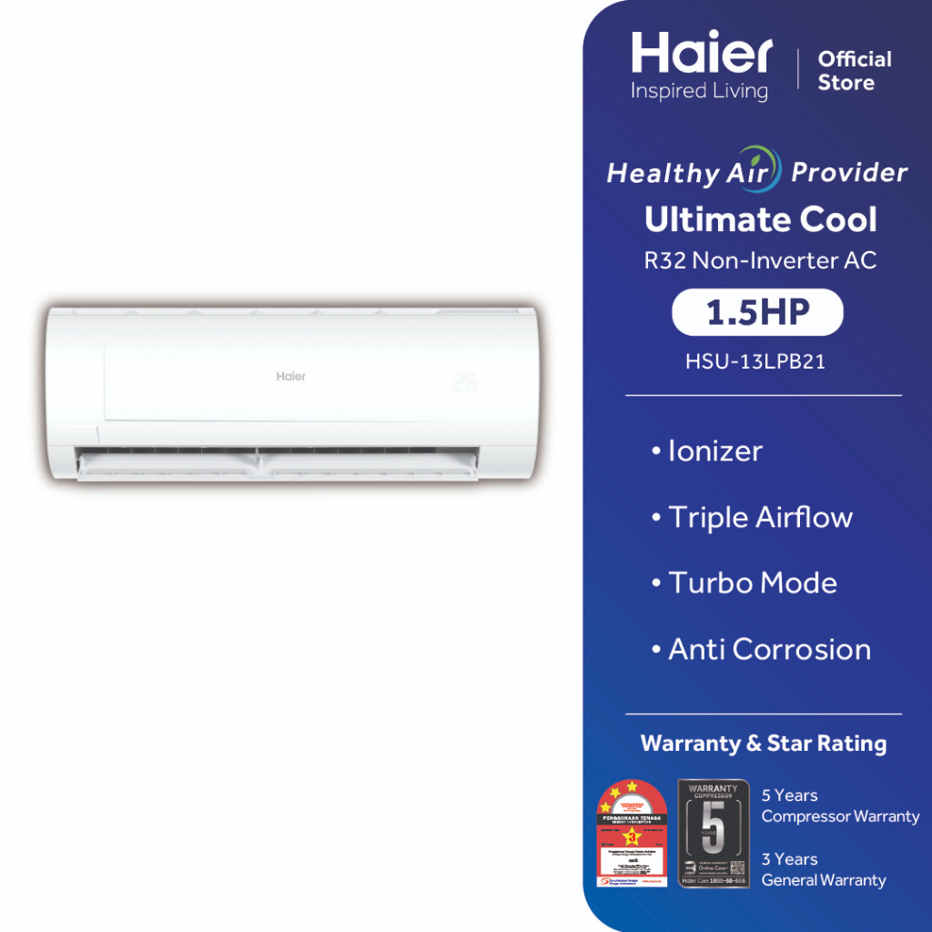 Haier Hp Non Inverter R Nano Aqua Ionizer Air Conditioner