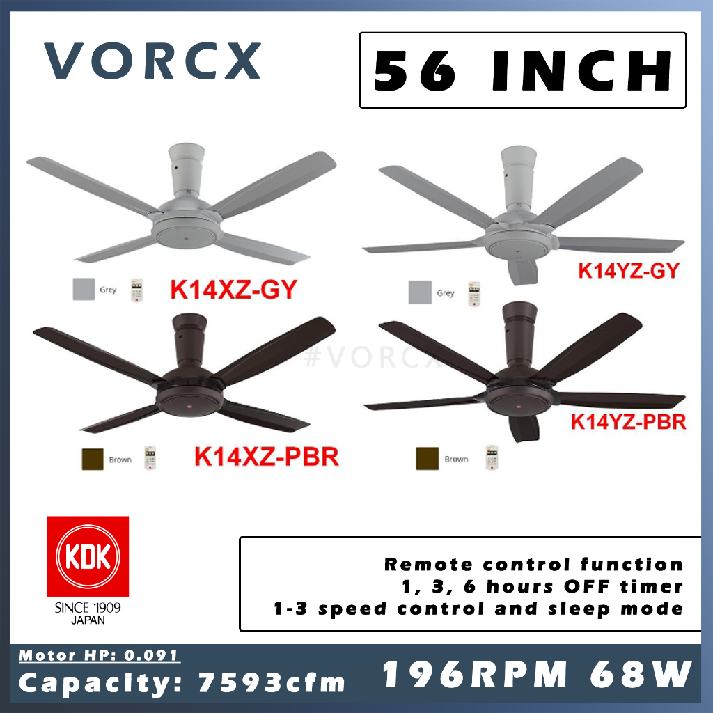 Kdk Z Series Blades Remote Control Speed Ceiling Fan