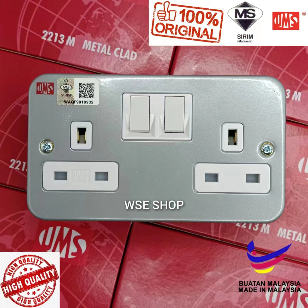 Ums M Metal Clad Switch Socket Outlet Shopee Malaysia