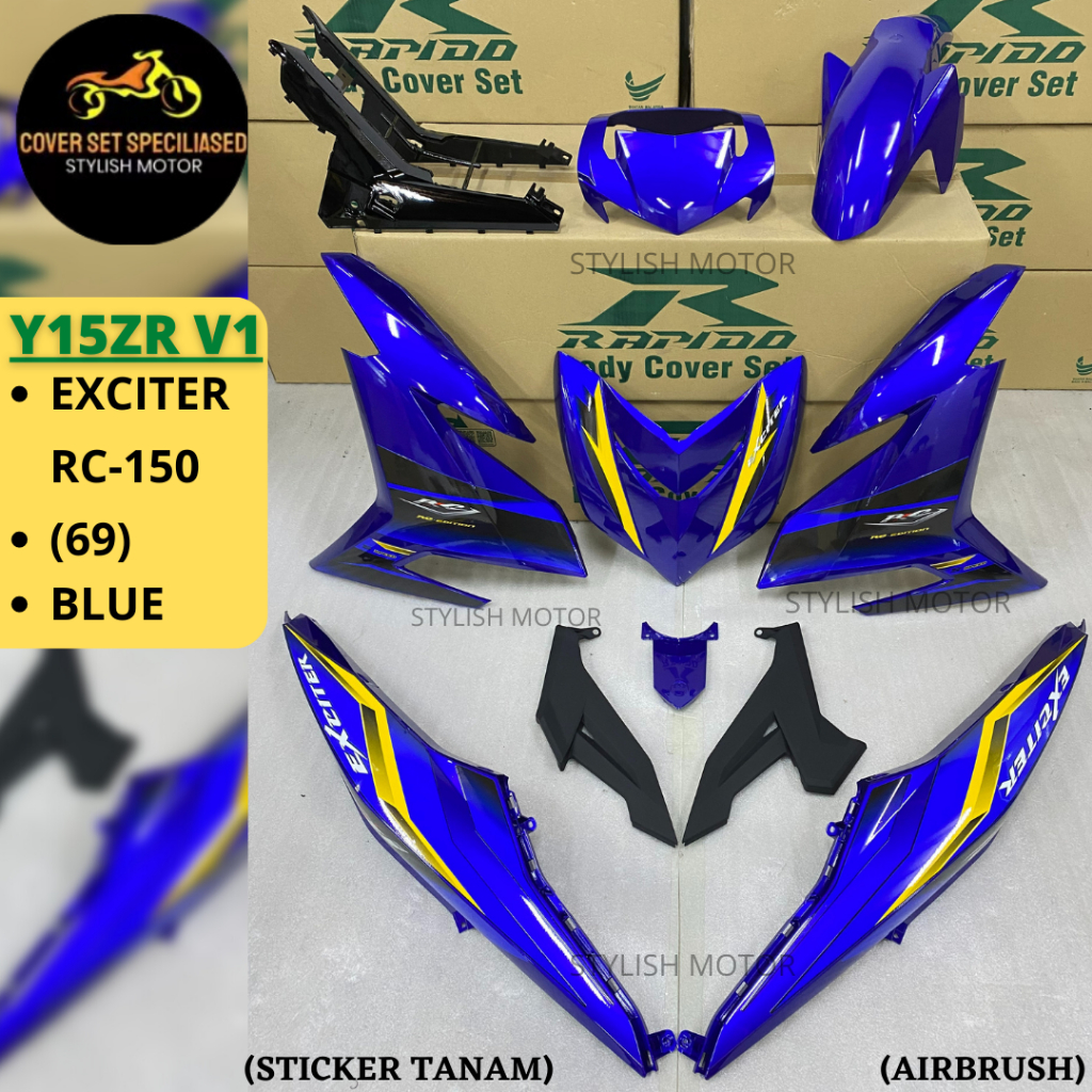 STICKER TANAM AIRBRUSH RAPIDO COVER SET YAMAHA Y15 Y15ZR V1 V2