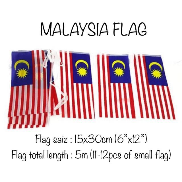 Bendera Malaysia Gantung Bertali Hanging Malaysia Flag Shopee Malaysia