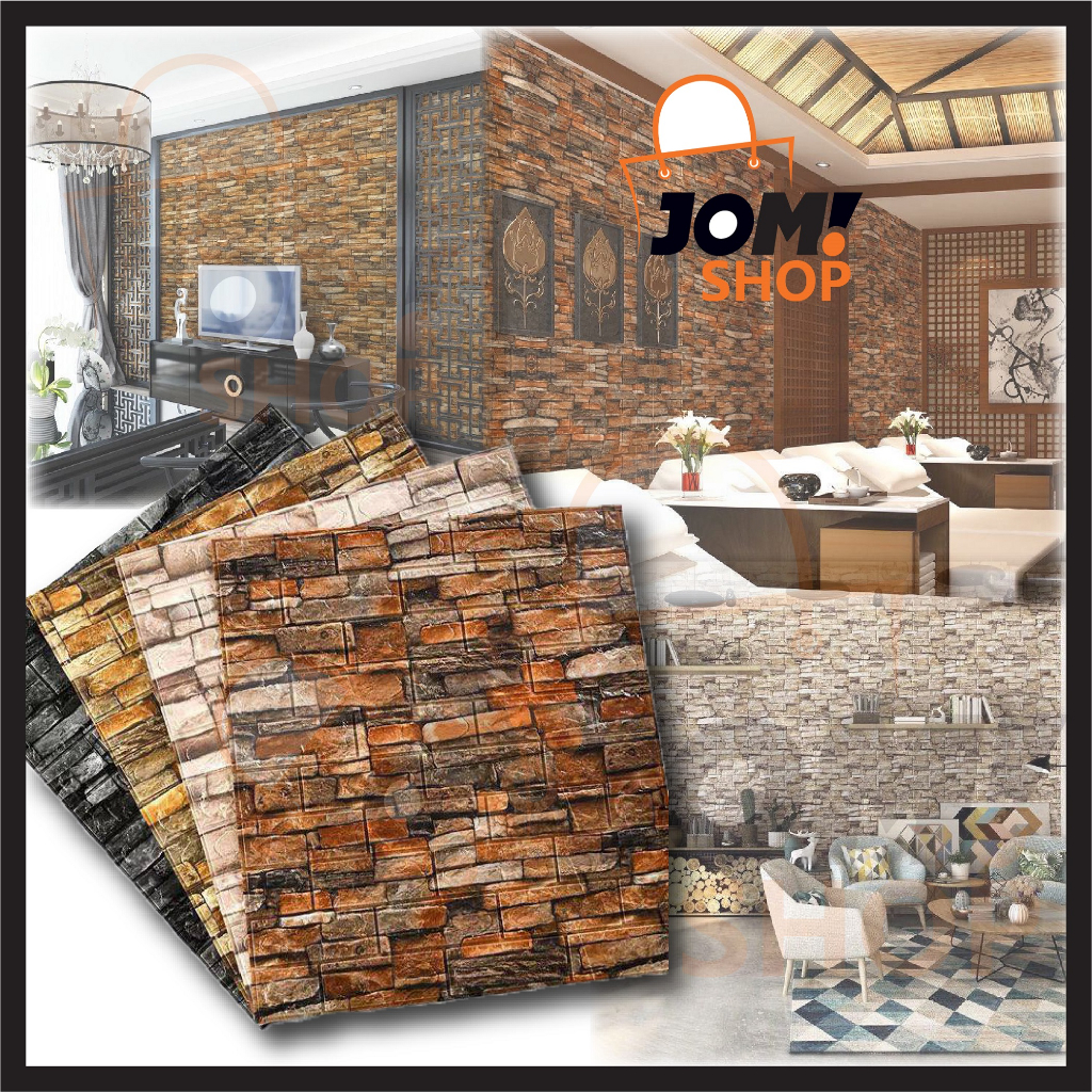 D Brick Design Wallpaper Self Adhesive Waterproof Sticker Foam