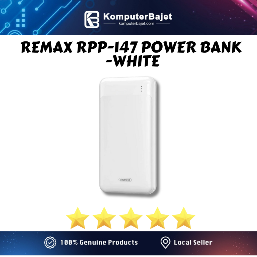 REMAX RPP 147 JANY SERIES 10000MAH POWER BANK WHITE Shopee Malaysia