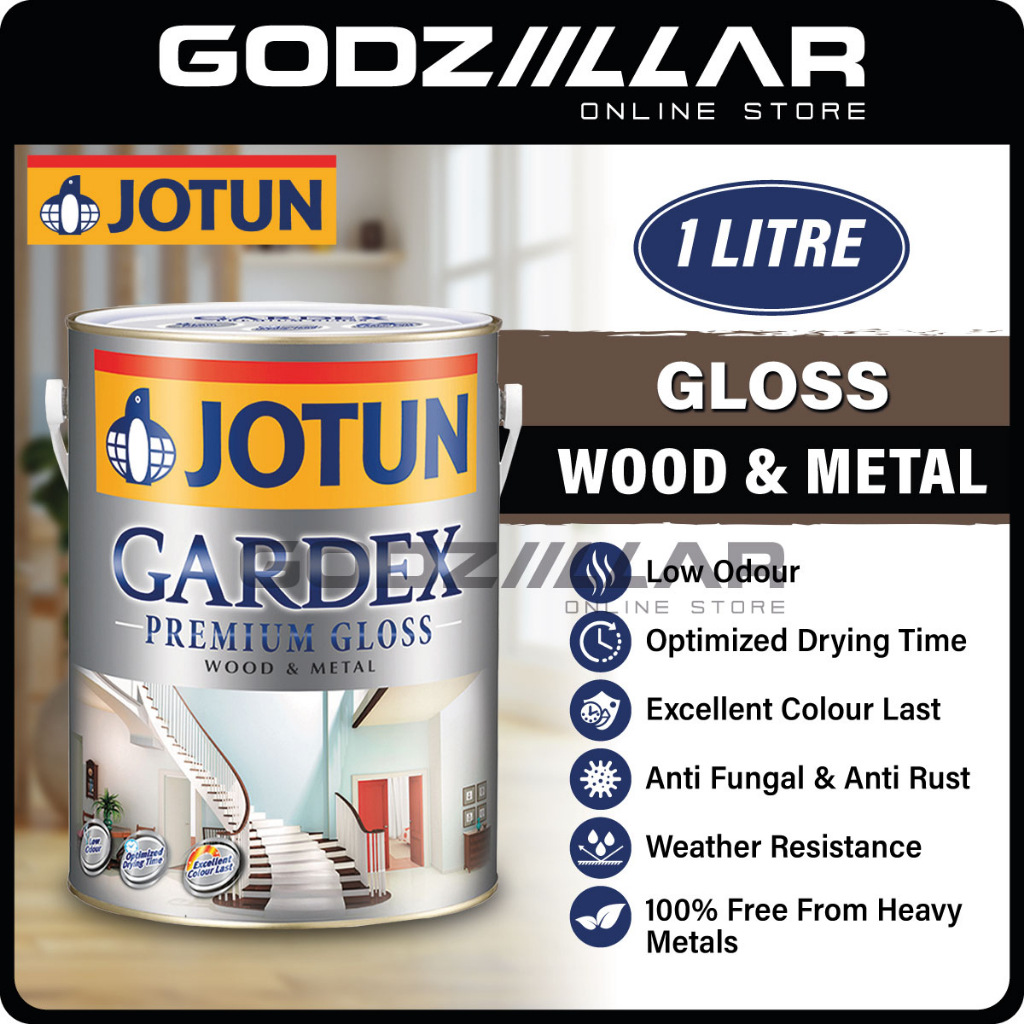 L Jotun Gardex Premium Gloss Wood Metal Gloss Cat Kayu Besi