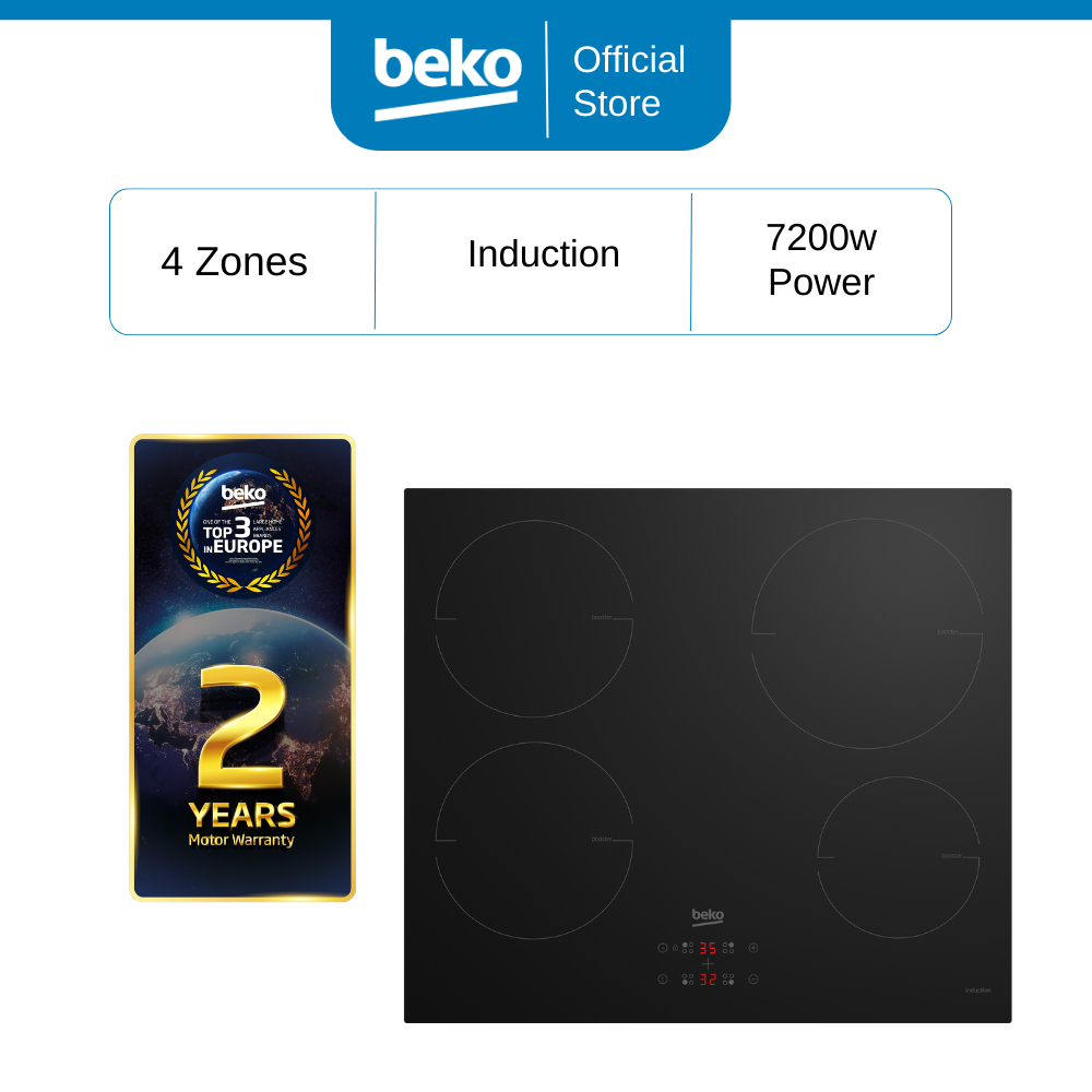 Beko 4 Zone Induction Cooker With 9 Power Levels HII 64400 MT Shopee