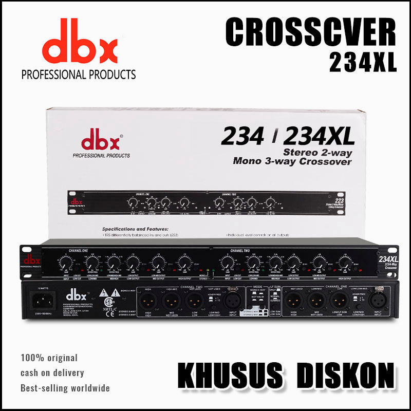 Peranti Crossover Profesional Stereo DBX 223 234XL 2 Hala 3 Hala 4