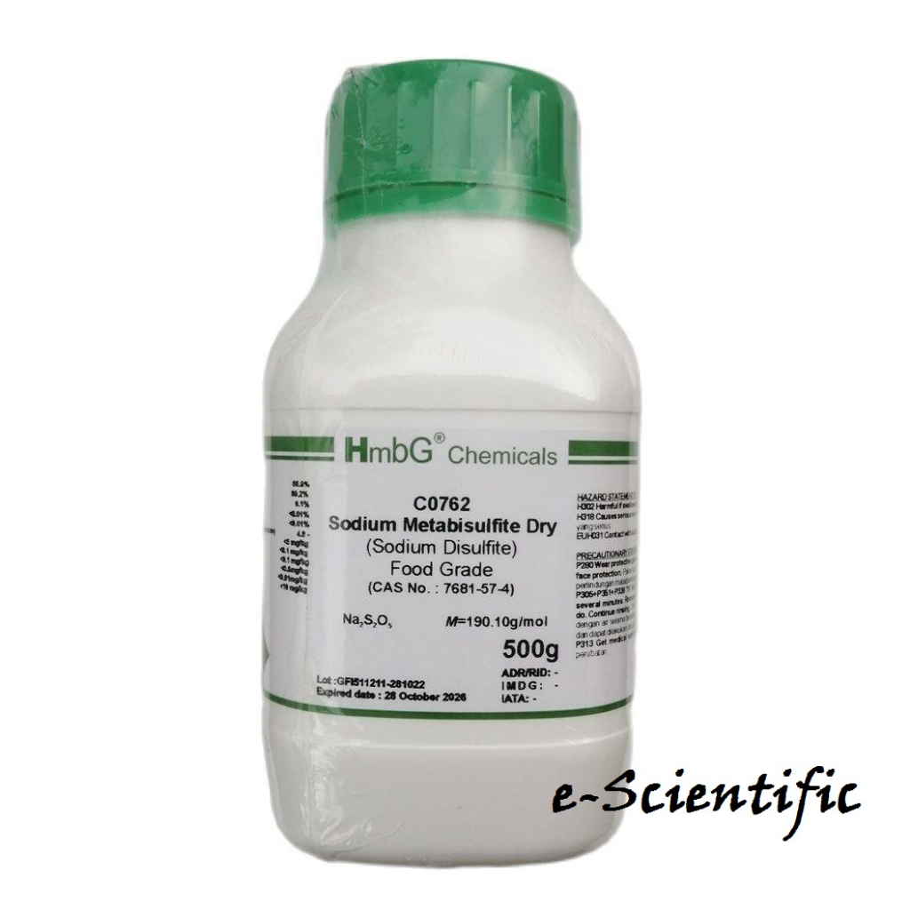 Sodium Metabisulfite Sodium Disulfite Food Grade 500g HmbG